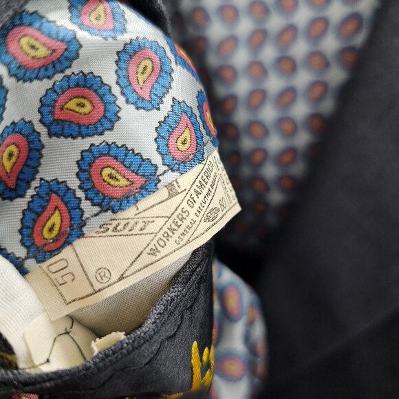 Vintage 1970s 42R Gray Solid 2-Button Sport Coat Blazer Jacket P235 - Picture 10 of 10